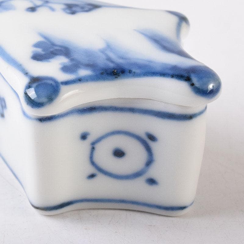 茶道具　西村徳泉造　古染付写　丁字香合　共布共箱　C　8173