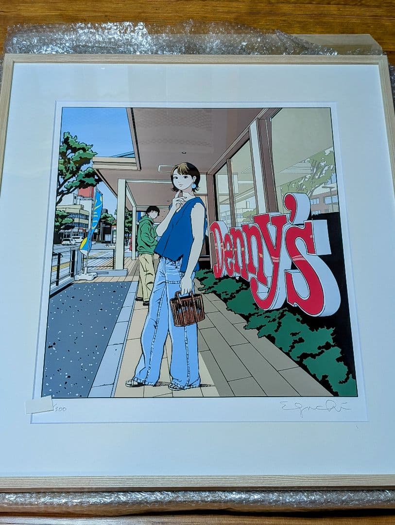 江口寿史版画複製原画「Denny’s」直筆サイン入り