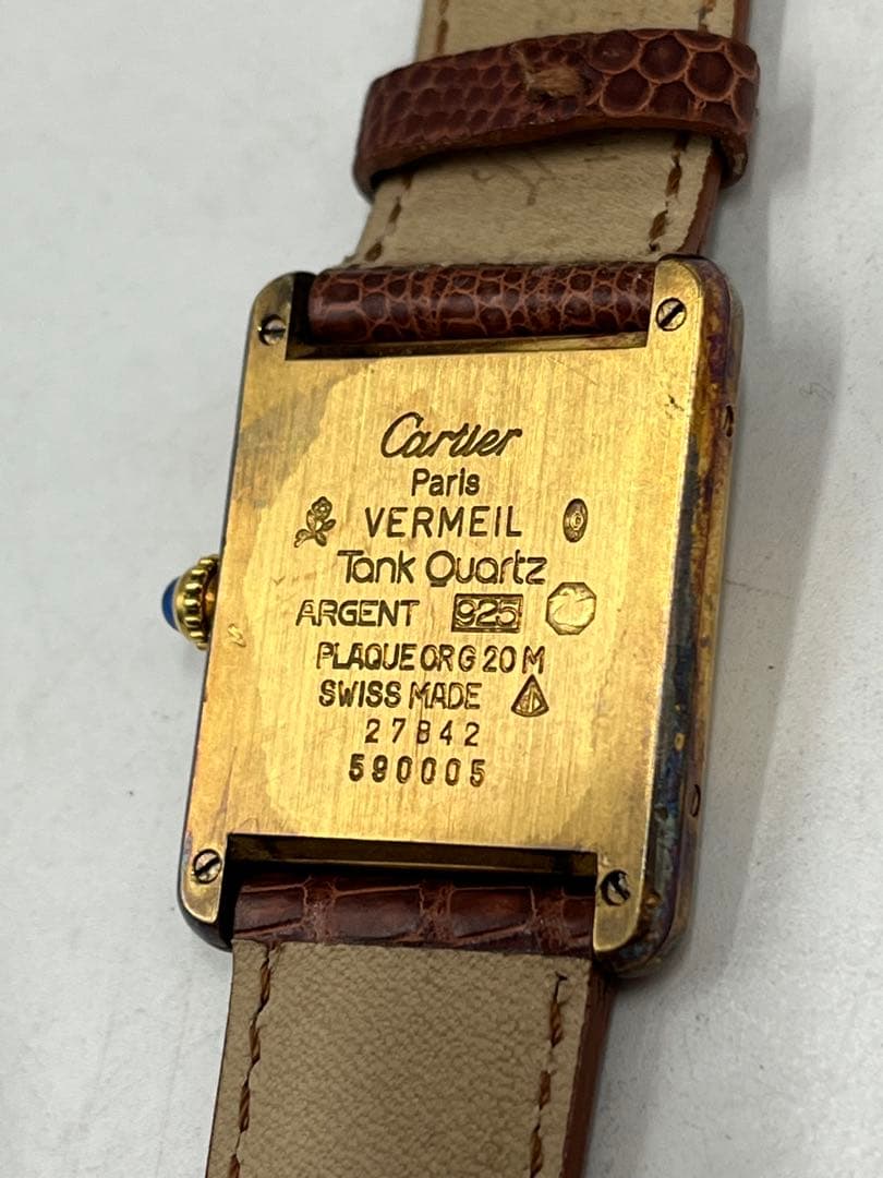Cartier カルティエ タンク ヴェルメイユ 腕時計 　現状品