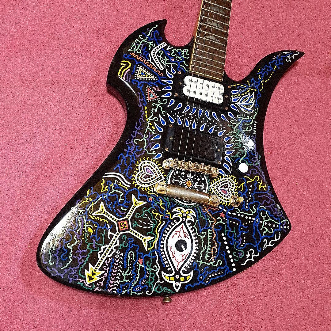 【良・美品】目玉ペイント・hideモデル。モッキンバードエレキギター。