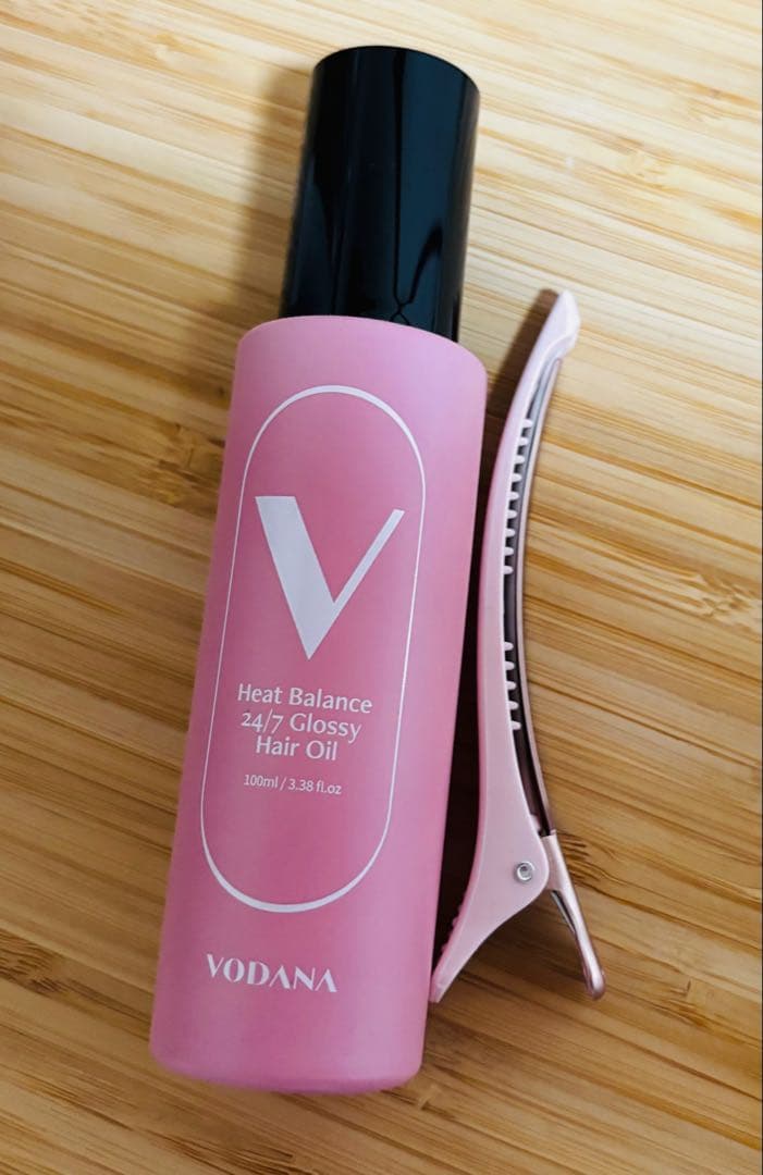 ボダナ グローウェーブ アイロン40mmパウダーピンク　ヘアオイル付き