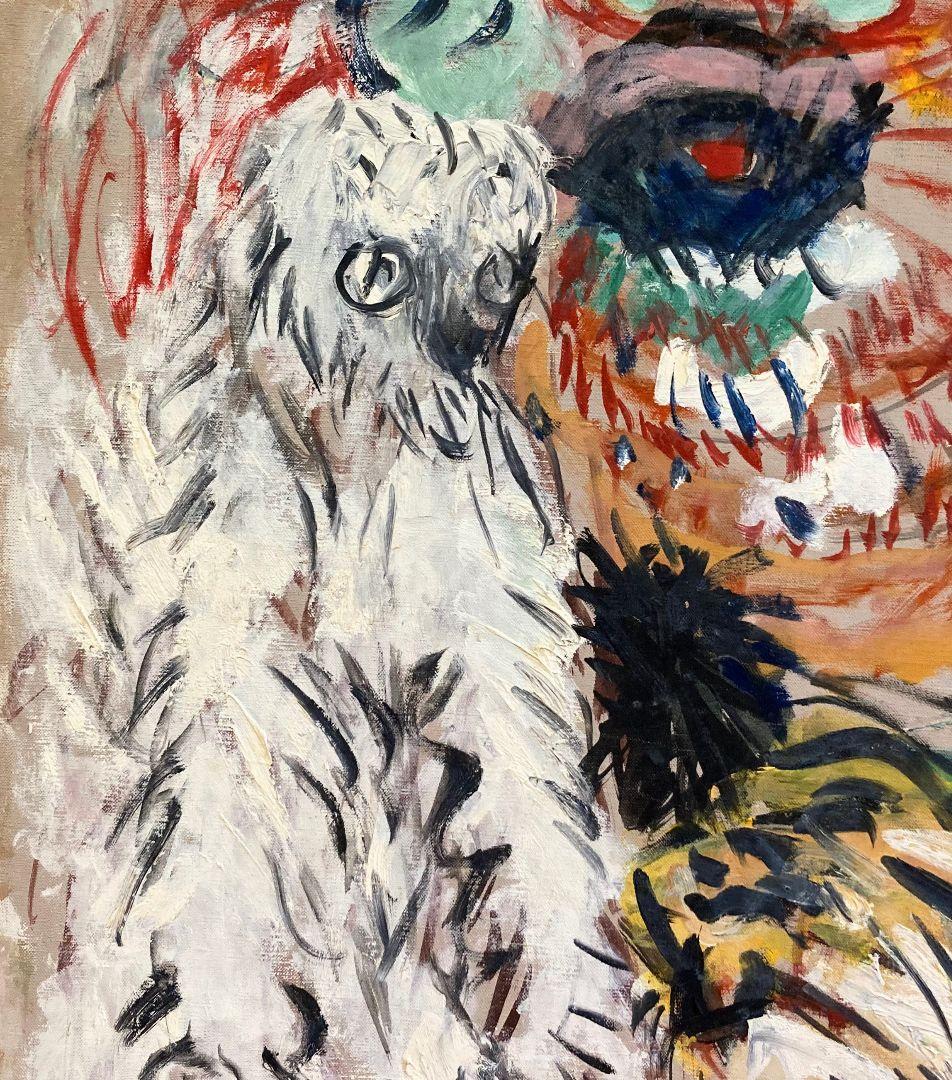 梅原龍三郎「桃太郎」（共シール）額装２０号●油彩画作品 共シール 大迫力です！●