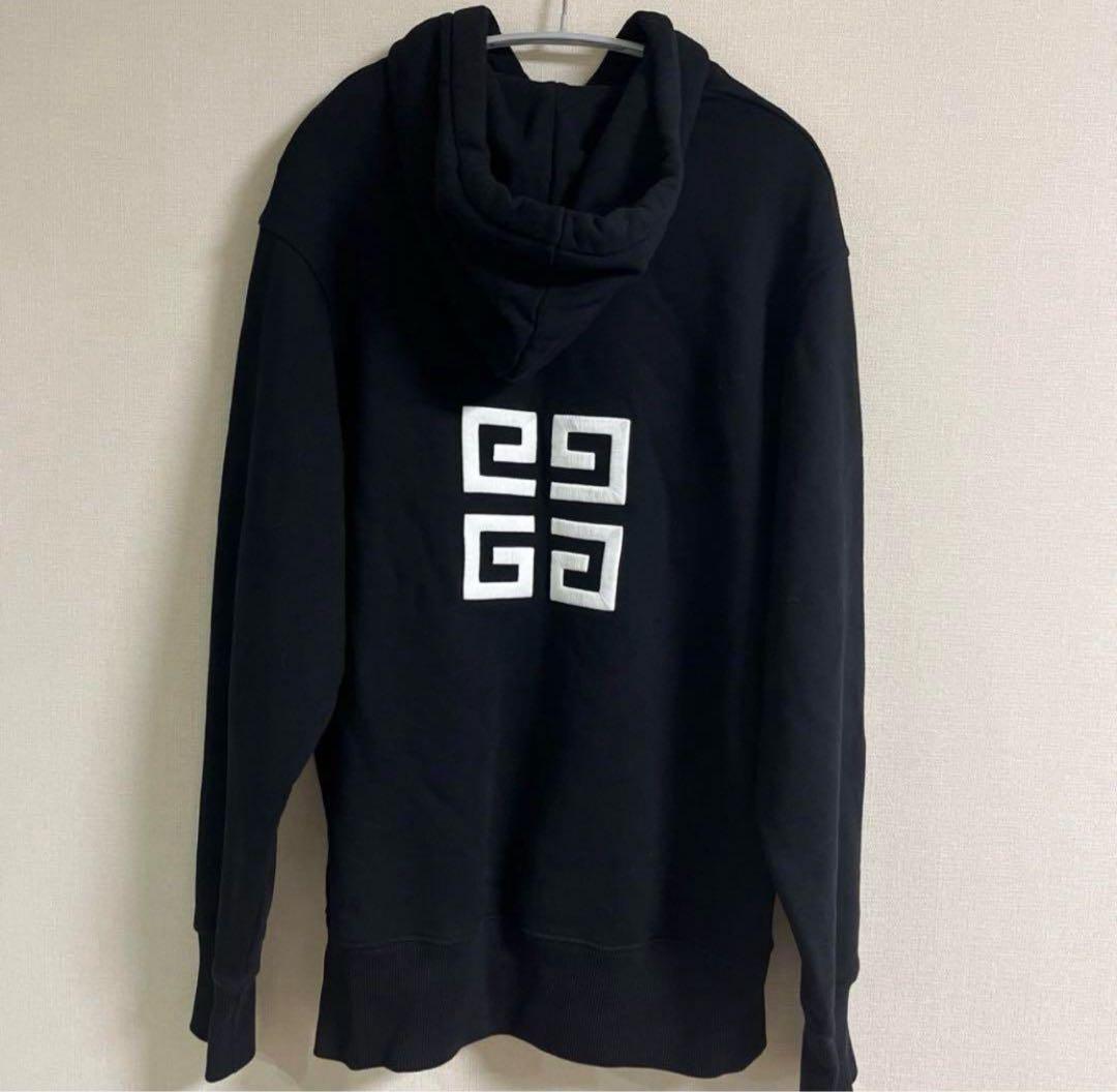正規品 GIVENCHY ブラック 4G ロゴ刺繍 パーカー ジバンシー 美品