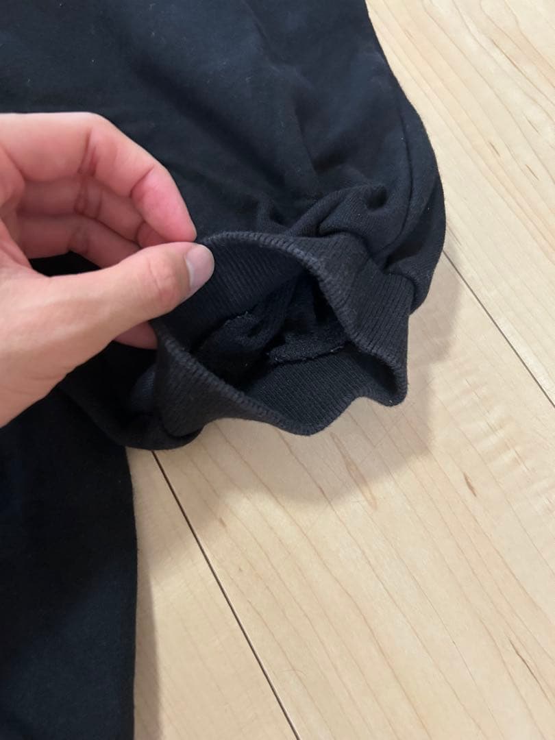 PEACEMINUSONE ブラック フードパーカー