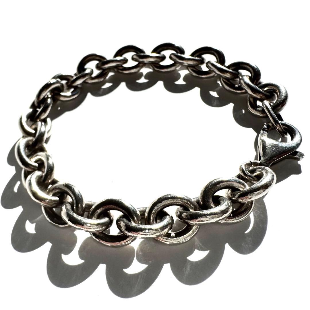 アクセサリー Silver Oval Link Chain Bracelet Vintage