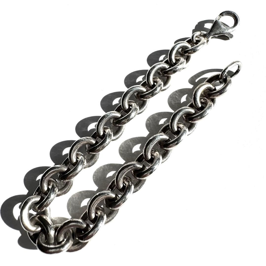アクセサリー Silver Oval Link Chain Bracelet Vintage