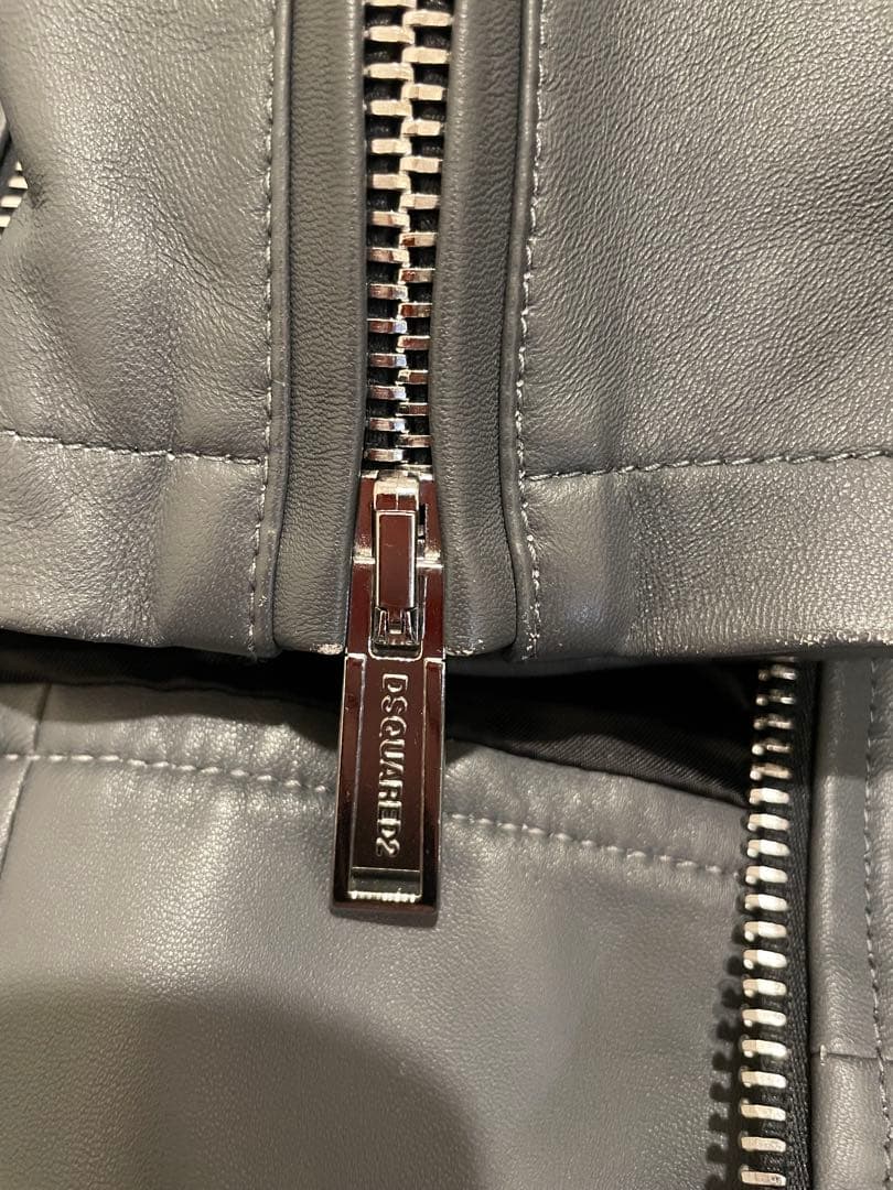 ディースクエアード　レザー　ライダース　48