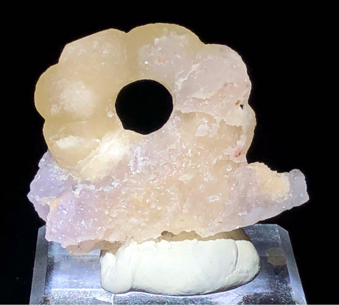 【珍奇鉱物】インド　フローライト　ポンデリングフローライト　母岩付き