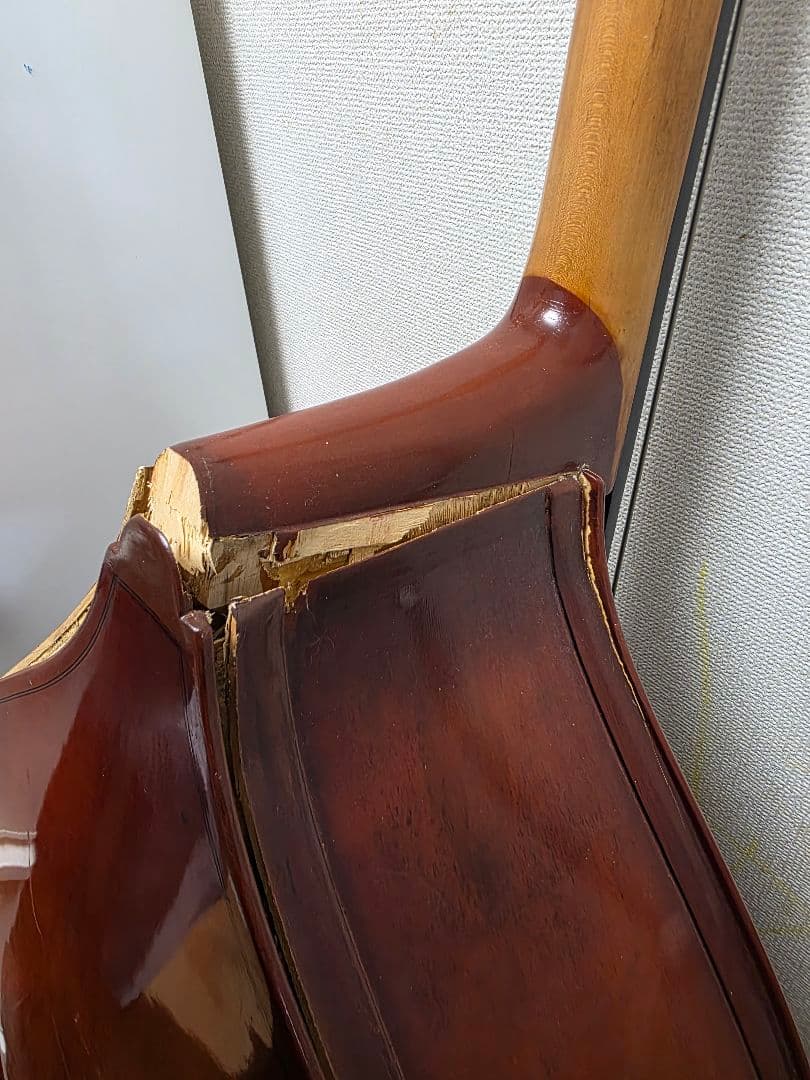 ウッドベース　コントラバス　オブジェ用　ジャンク品　ロカビリー