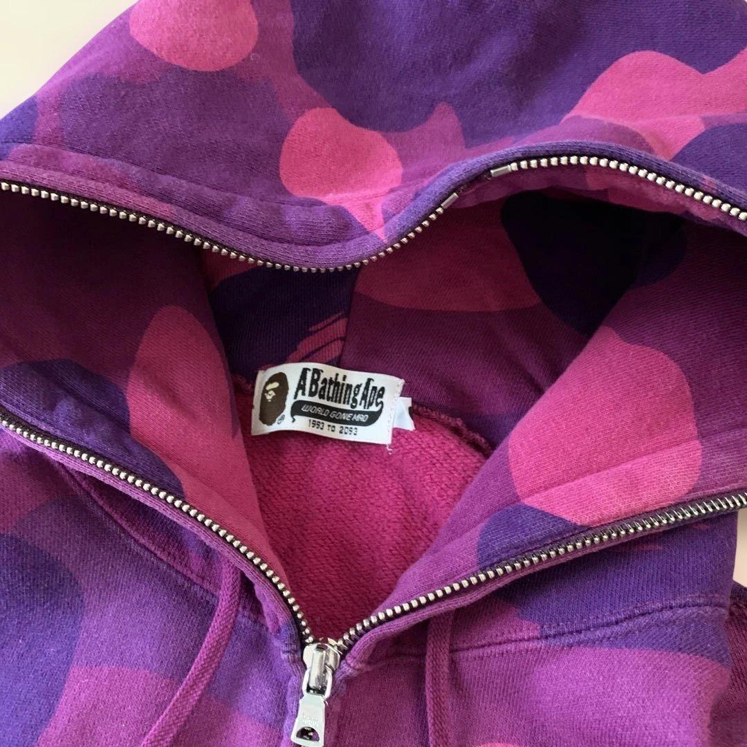 A Bathing Ape カモフラージュ パーカー紫