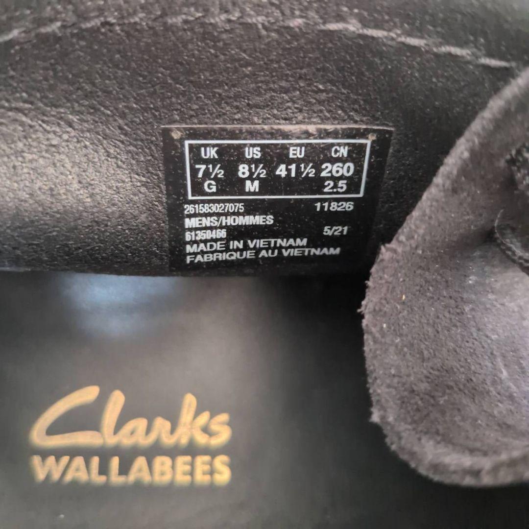 【極美品】Clarks ワラビーブーツ 黒 スエード メンズ 箱付 送料無料