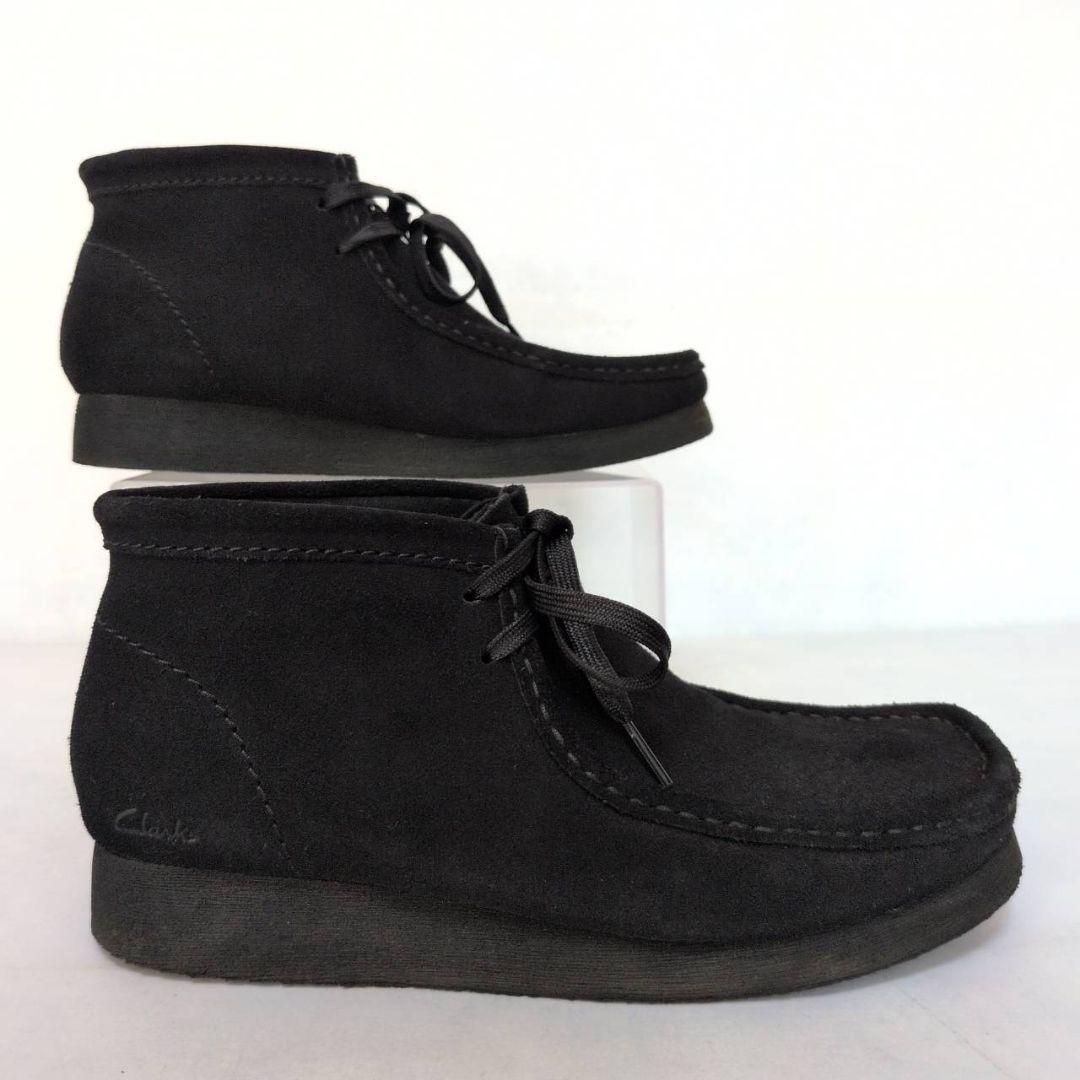 【極美品】Clarks ワラビーブーツ 黒 スエード メンズ 箱付 送料無料