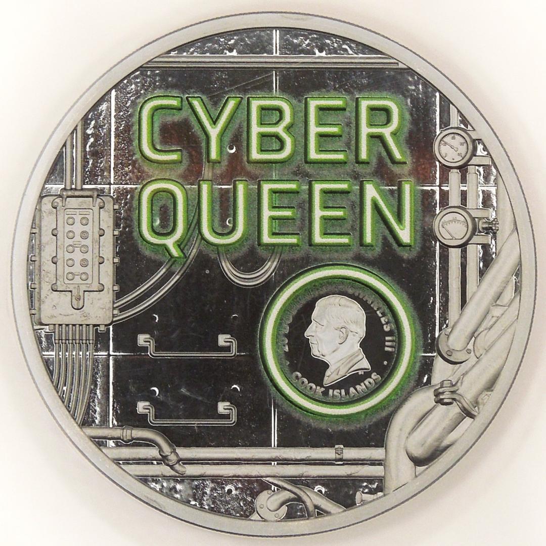 ★最高鑑定 サイバークイーン銀貨 2024 Rebirth NGC クック諸島