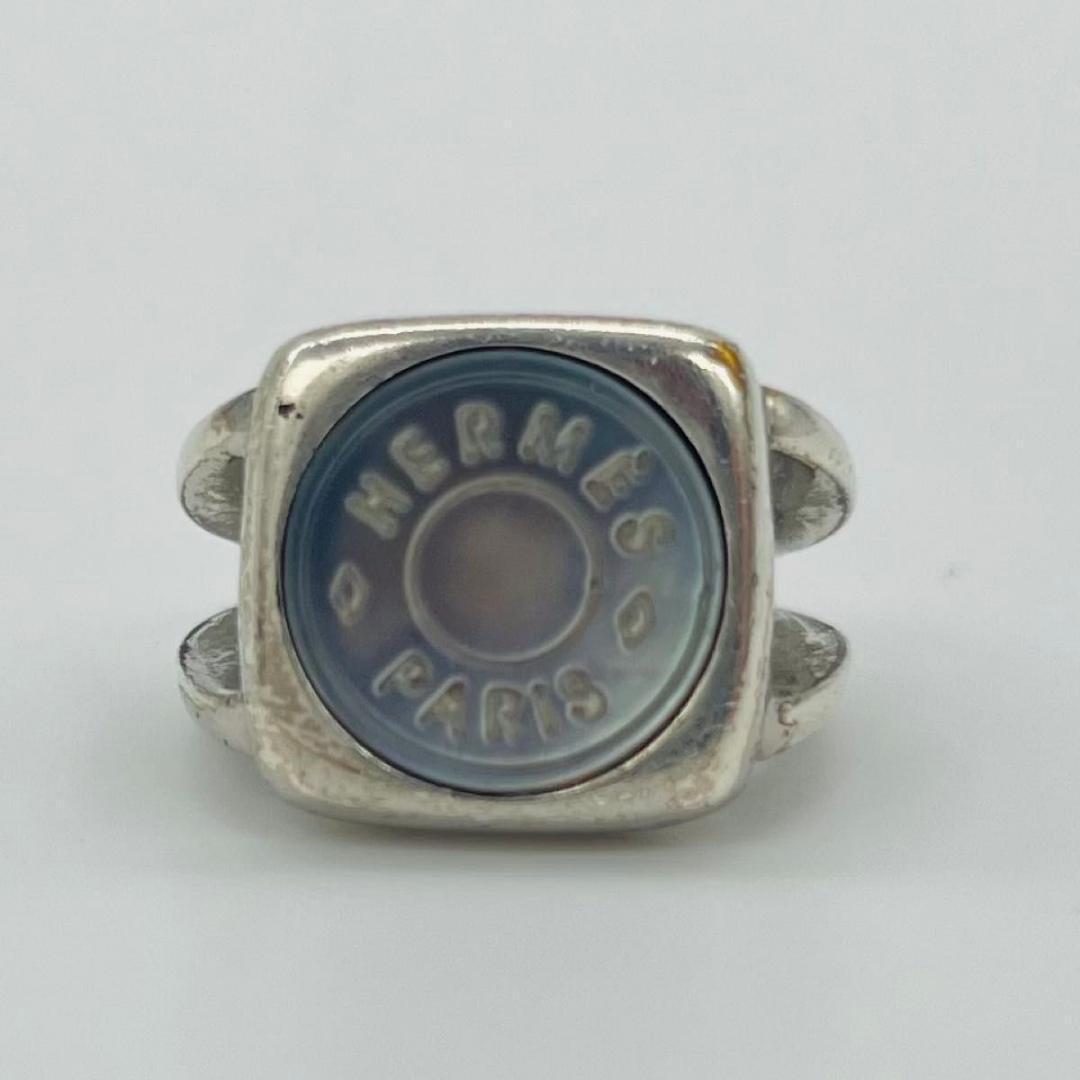 エルメス コロゾ　サイズ53　シェル　12号 リング シルバー メタル