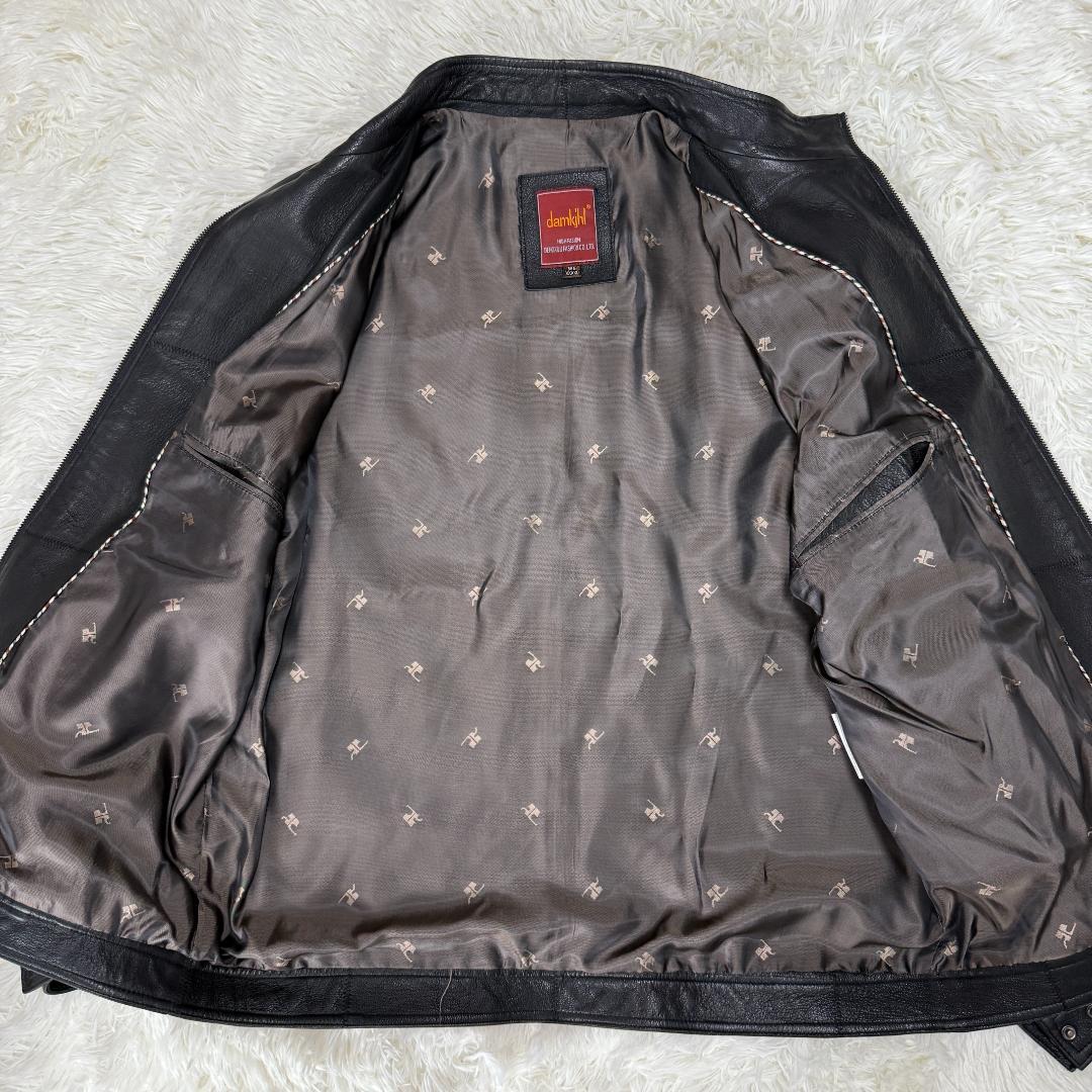 きくちゃん様✨damkjhl レザージャケット シングルライダース 羊革 黒