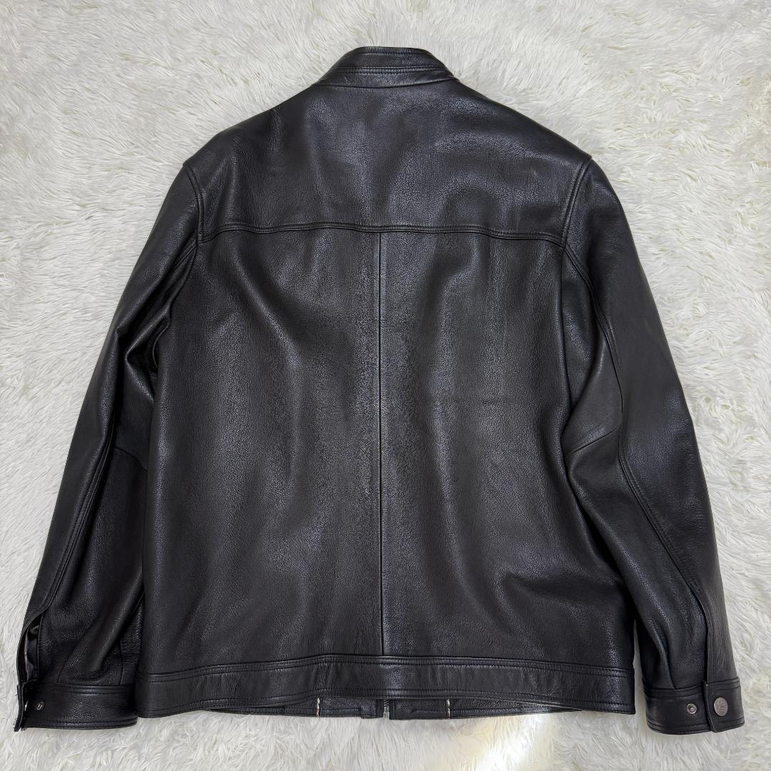 きくちゃん様✨damkjhl レザージャケット シングルライダース 羊革 黒