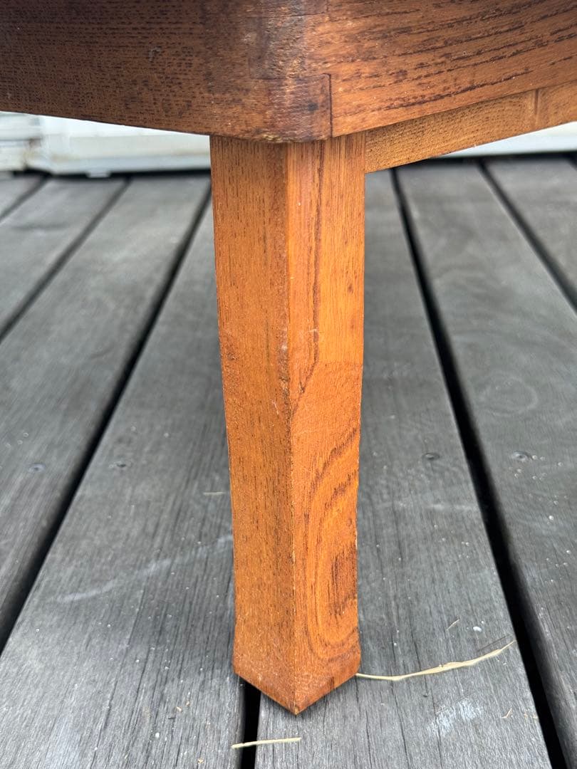 ちゃぶ台 昭和レトロ 木製 円形 ローテーブル 当時物（送料8600円込）