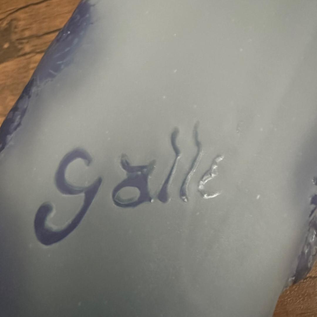 【証明書】 エミールガレ　芥子紋　　花瓶　技法スフレ　被せガラス　高さ28cm