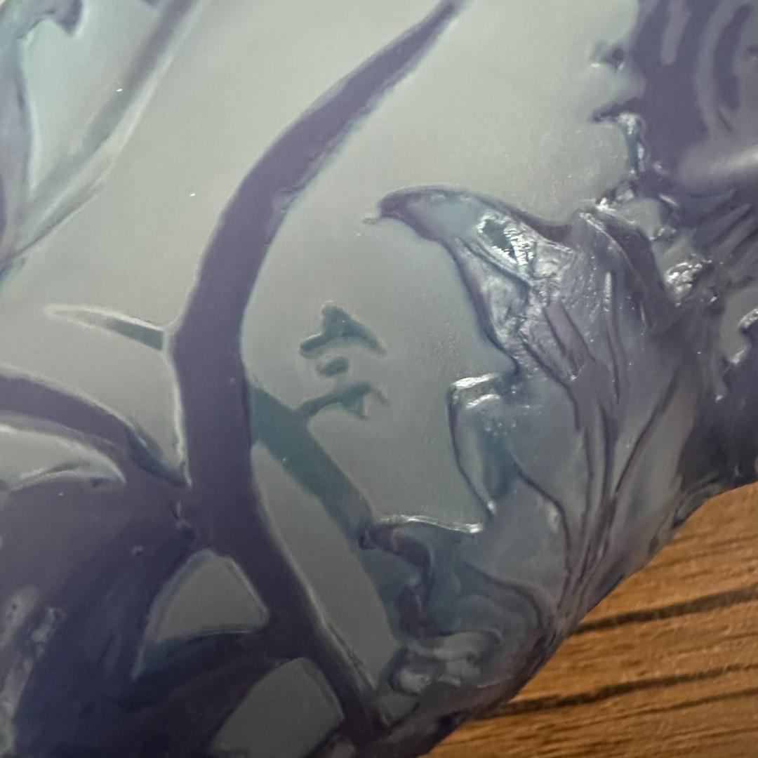 【証明書】 エミールガレ　芥子紋　　花瓶　技法スフレ　被せガラス　高さ28cm