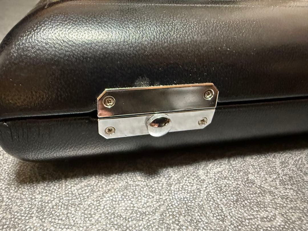 フルートとピッコロ　ダブルケース 黒 革張り