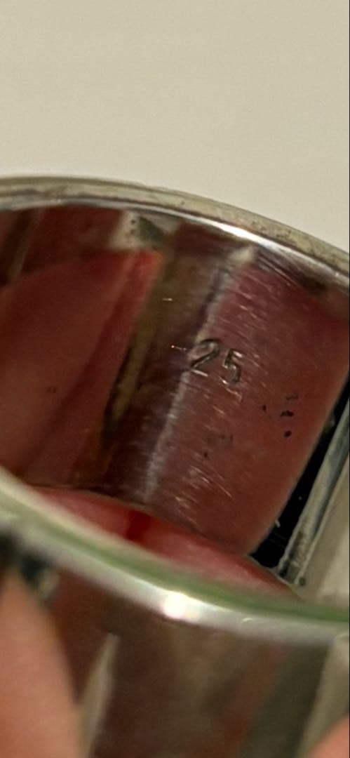 ２５号　GUCCI グッチ リング ブランテッドG ワイド シルバー 925