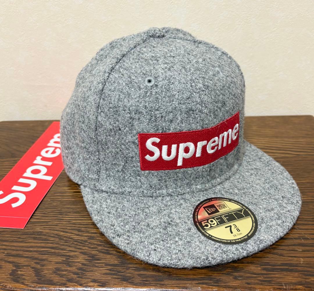 帽子 Supreme New Era HarrisTweed Box Logo Cap