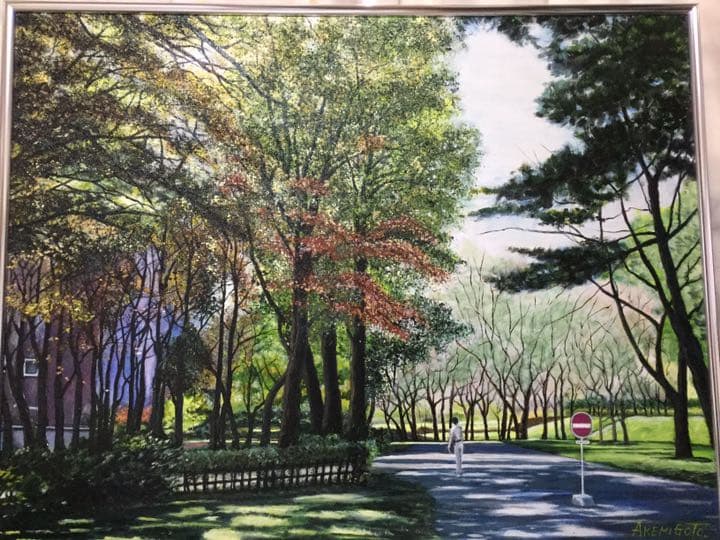 自作画　北海道大学キャンパス　油絵