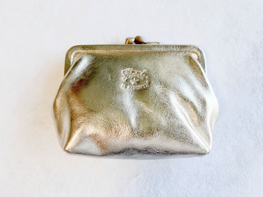 【新品】イルビゾンテ がま口 ケース プラチナゴールド