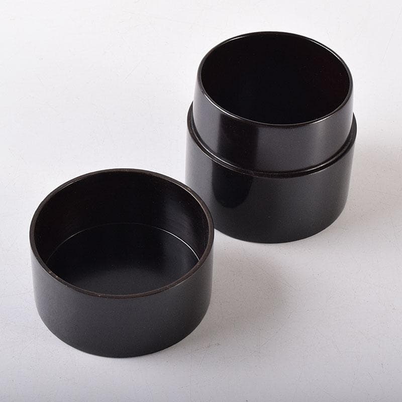 茶道具　黒漆　中次　棗　合わせ箱　V　7356