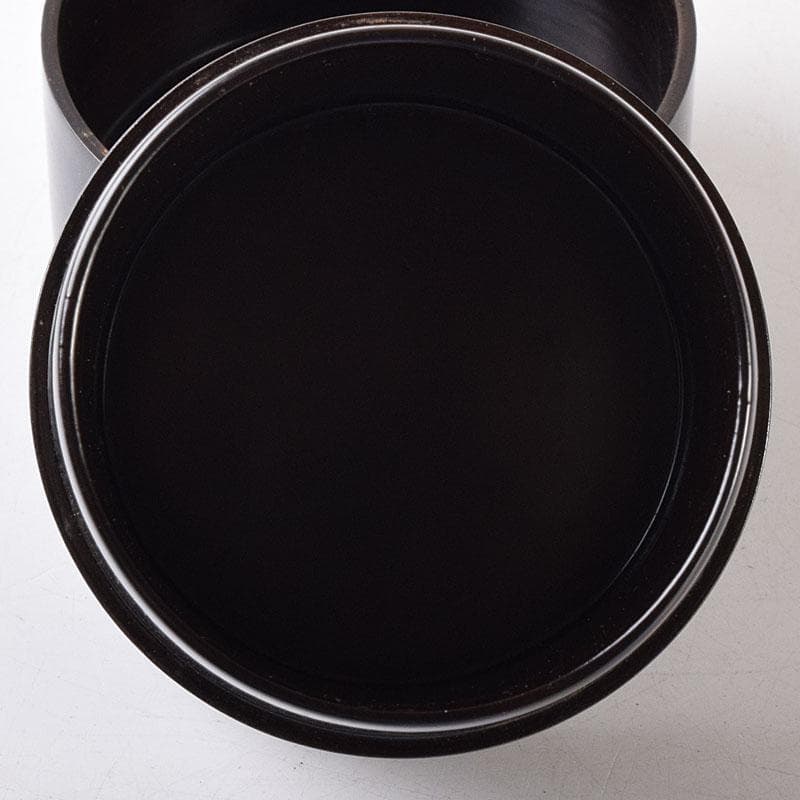 茶道具　黒漆　中次　棗　合わせ箱　V　7356