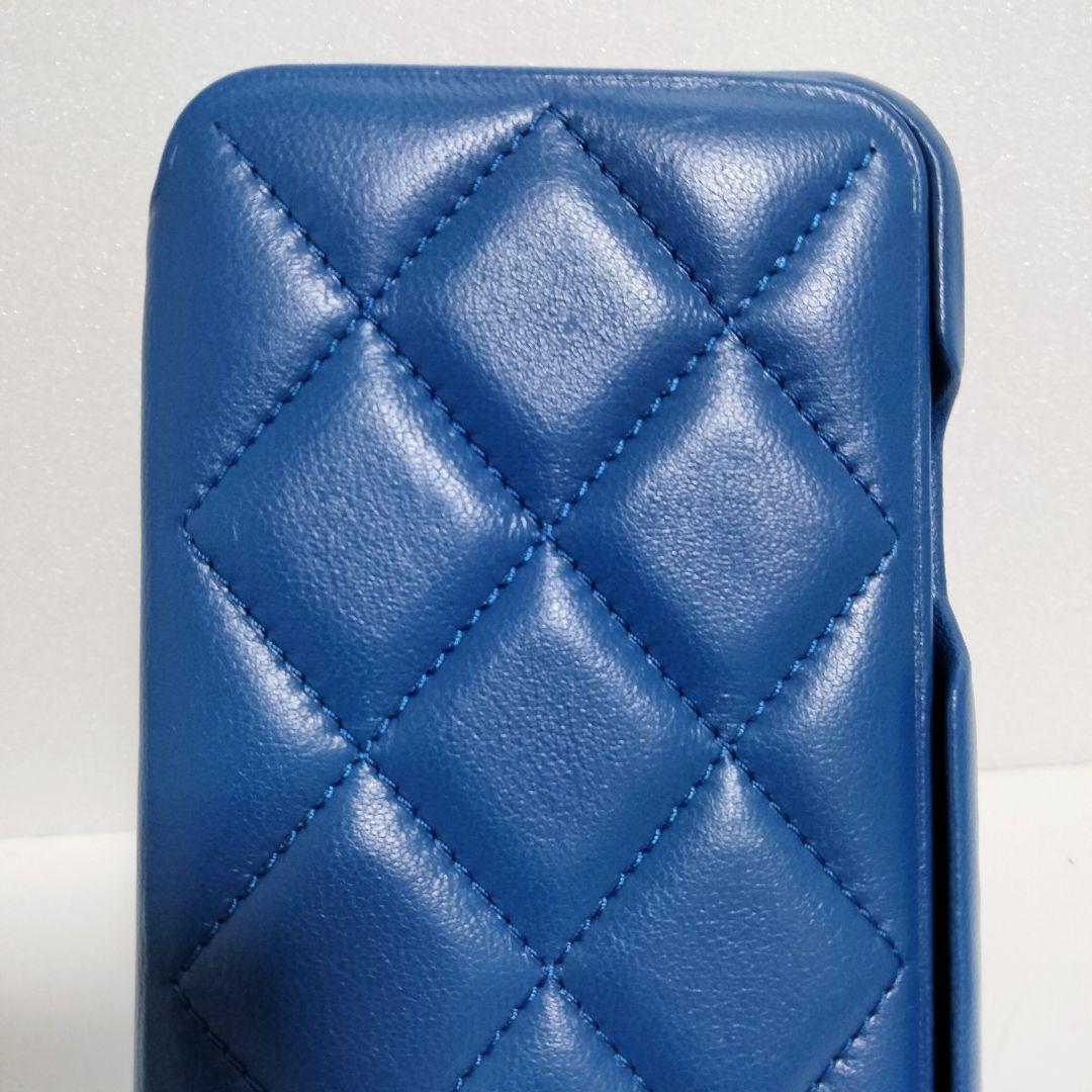 【CHANEL】シャネル マトラッセ iPhone X.XS ケース ブルー