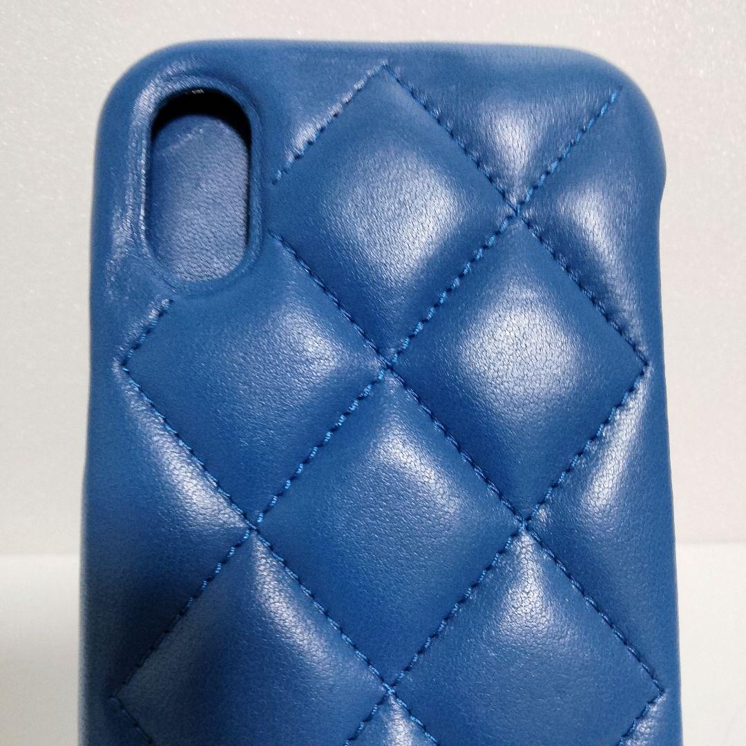 【CHANEL】シャネル マトラッセ iPhone X.XS ケース ブルー