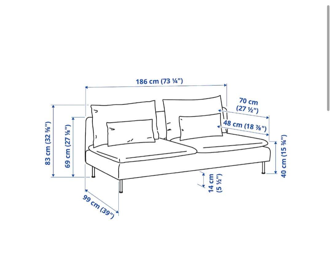 ソーデルハムン　イケア　3人掛けソファ【美品】引き渡しも可