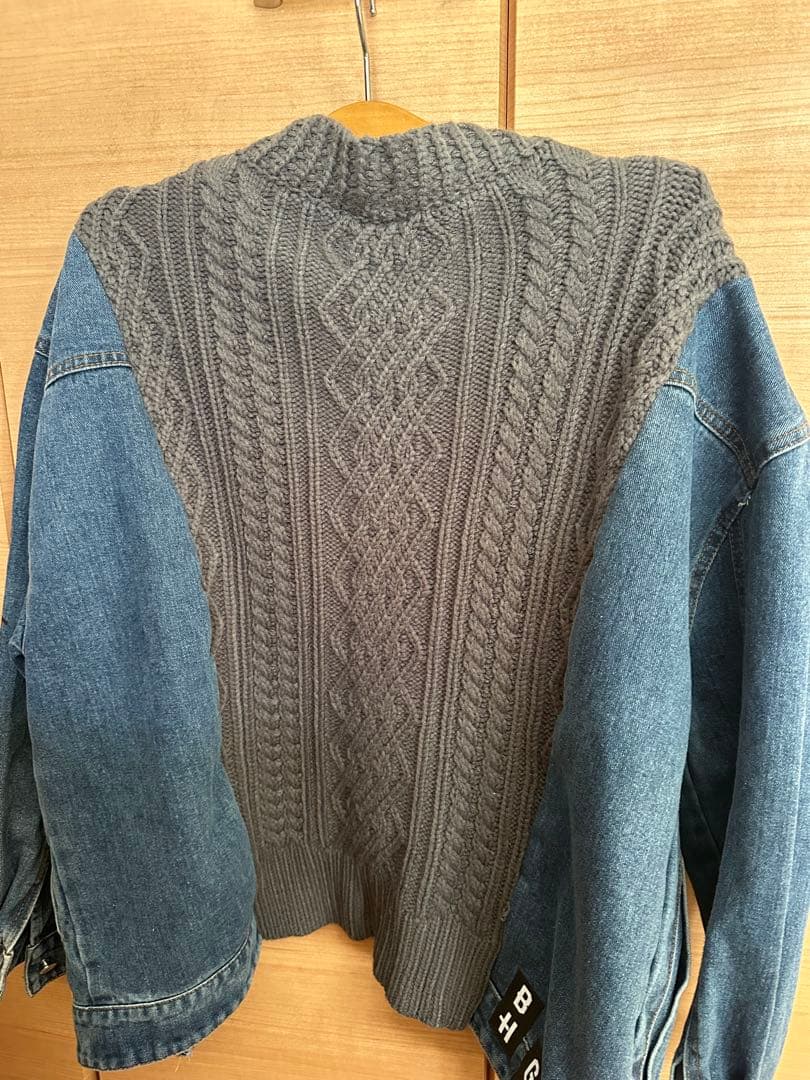ジャケット・アウター BAGARCH KNIT COMBI DENIM JKT