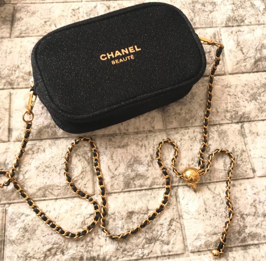 シャネル Chanel コスメ ポーチ ブラック 新品、未使用