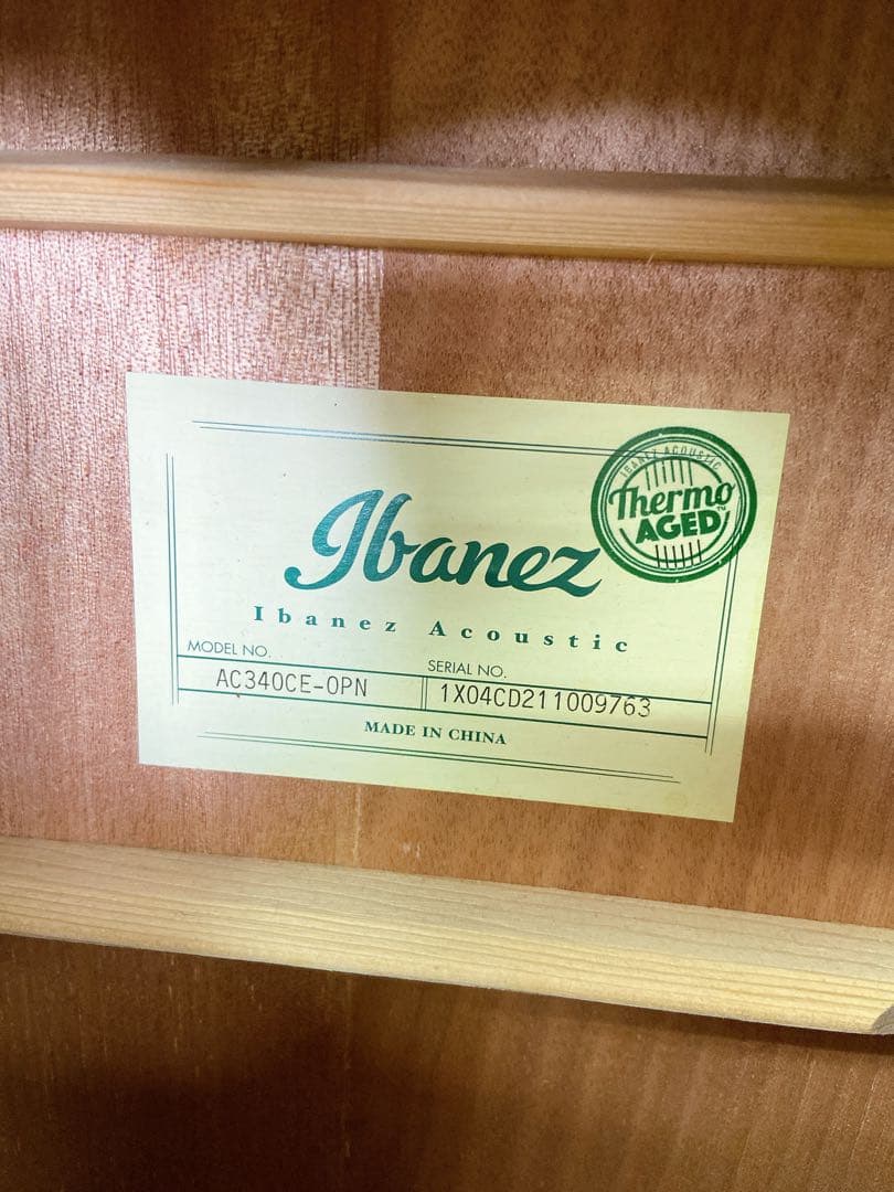 ＃Ibanez アイバニーズ　AC340CE-OPN アコースティックギター