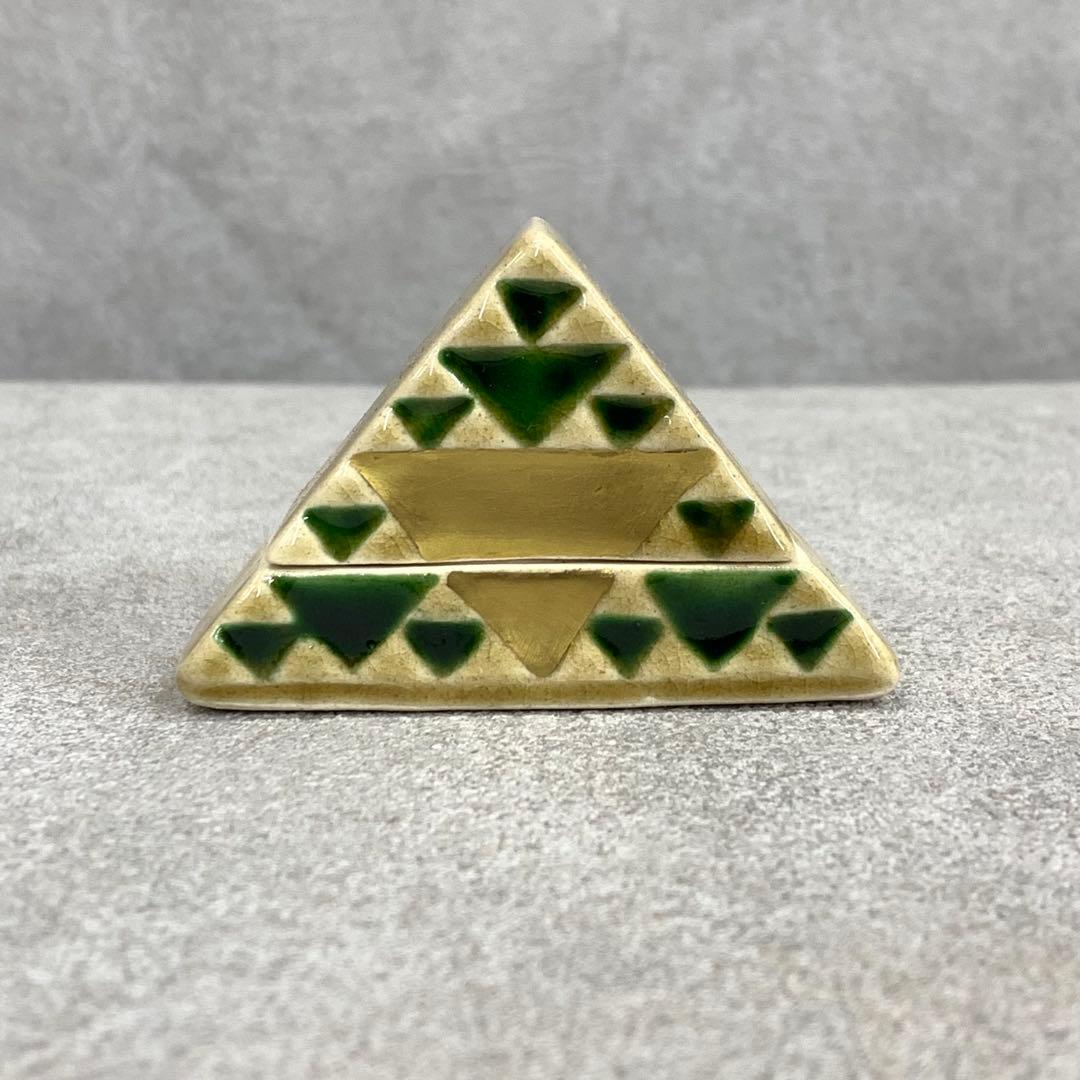 香合 紀太理光 共箱 富田焼 三角 茶道具 茶の湯 B-6