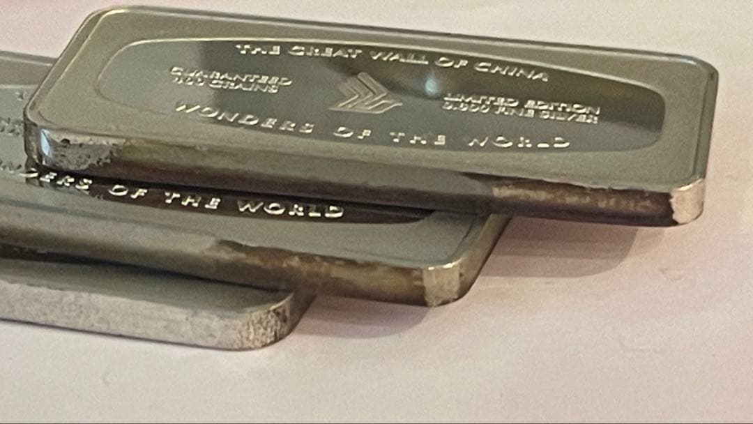 シンガポール航空　記念シルバー インゴット ＋1970年NZ記念