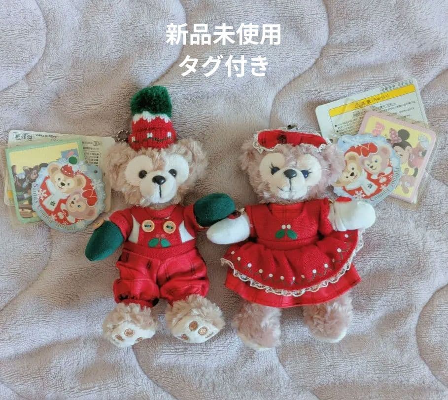 2013年　クリスマス　ダッフィ シェリーメイ　ぬいぐるみバッジ
