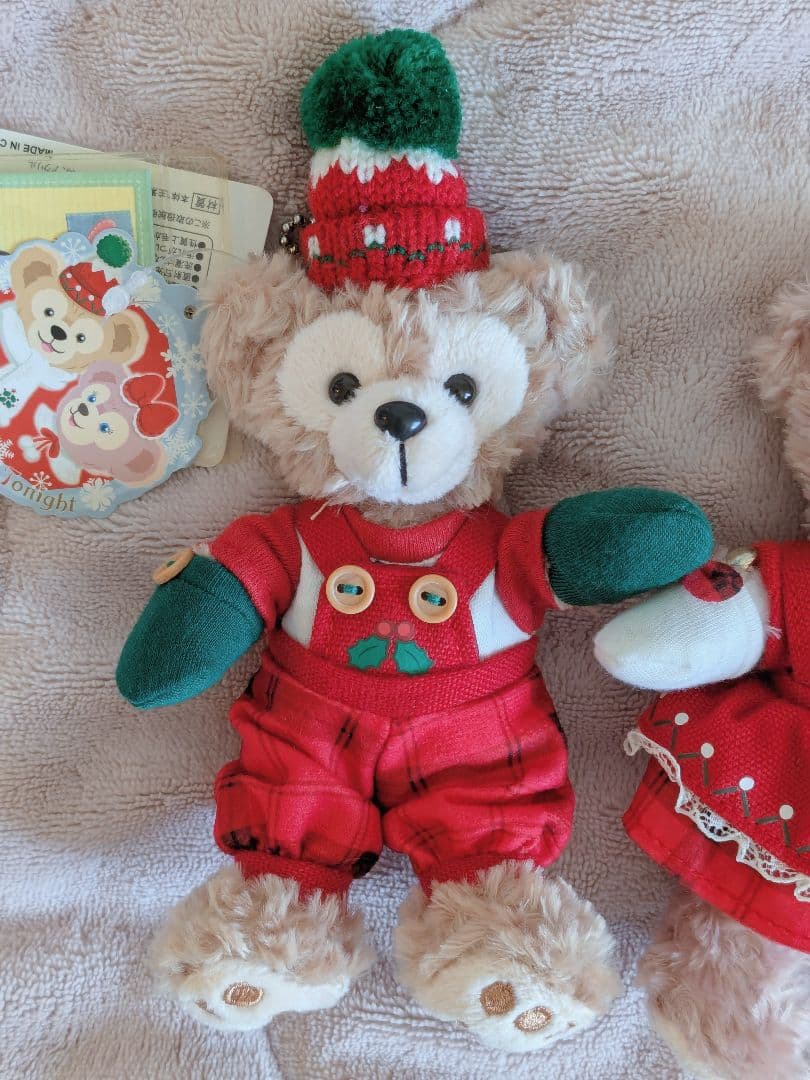 2013年　クリスマス　ダッフィ シェリーメイ　ぬいぐるみバッジ