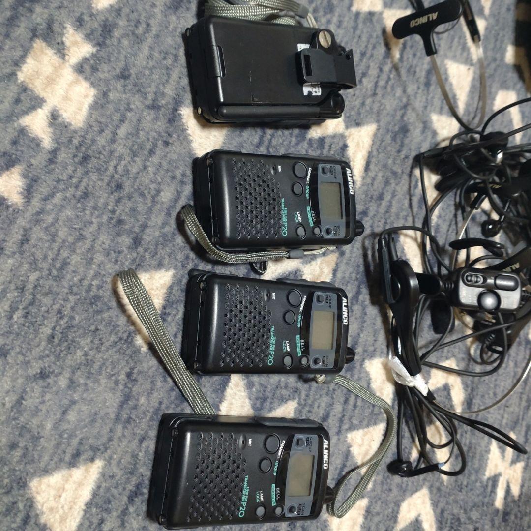 トランシーバー DJ-P20 とヘッドセット EME-13のセット4台