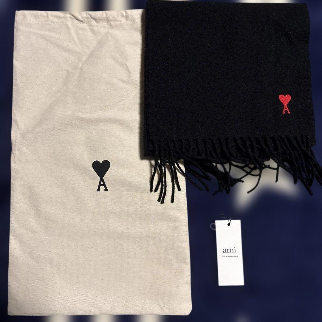 アミパリス　マフラー　ブラック　未使用に近い