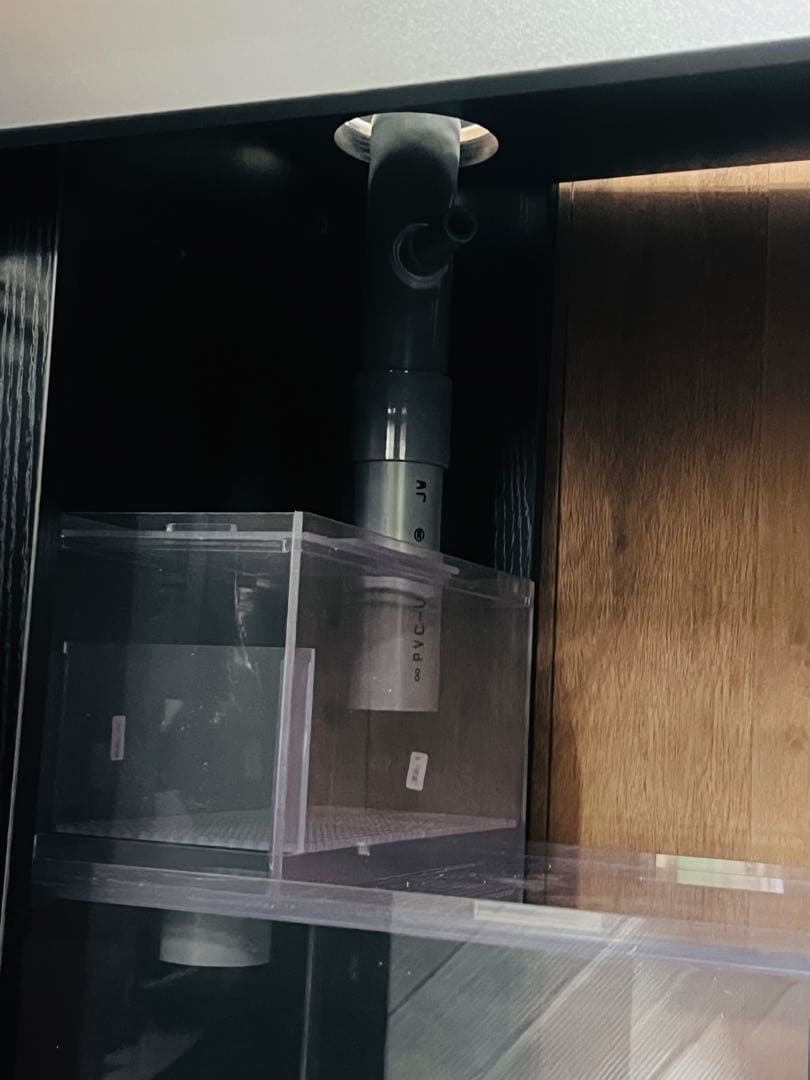 600×450x450x㎜オールガラスオーバーフロー水槽セット　ブラックシリコン