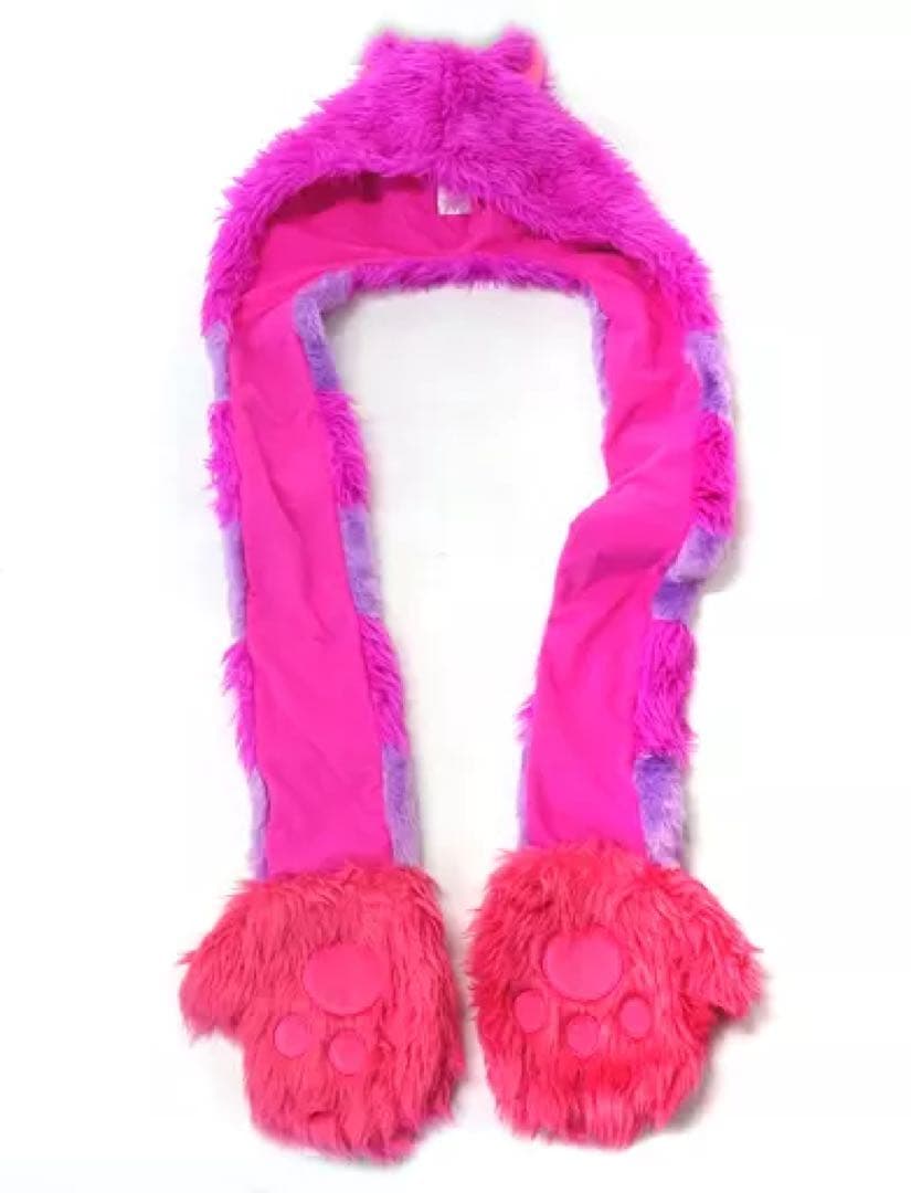 チェシャ猫 ファンキャップ マフラーキャップ ディズニー ピンク 廃盤品