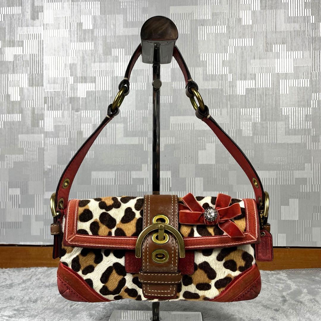 バッグ Coach Soho Bag Unborn Calf Leopard