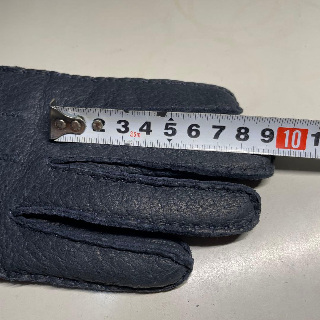 MEROLA ペッカリー革 ネイビー（紺色）ライニング有り　カシミア100%