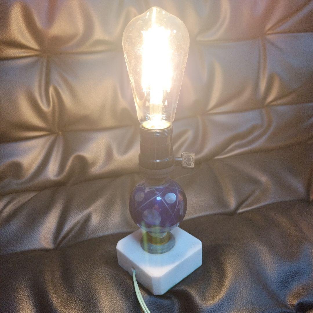 アンティーク 切子 ランプ スタンドライト 骨董