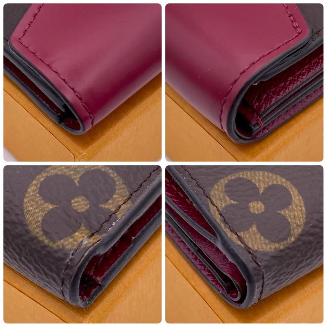 ルイヴィトン モノグラム ポルトフォイユ ゾエ フューシャ 三つ折り財布
