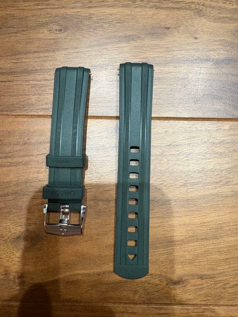 美品！OMEGA シーマスターダイバー300m 純正ラバーベルト グリーン