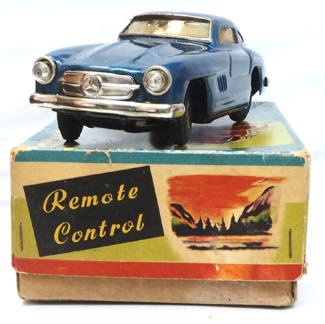 KS【メルセデス ベンツ300SL青リモコン欠】ブリキtin toy car箱付